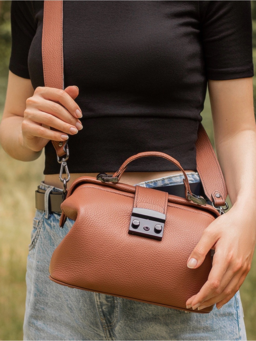 New Handmade Doctor Style Brown  Crossbody Satchel Handbag